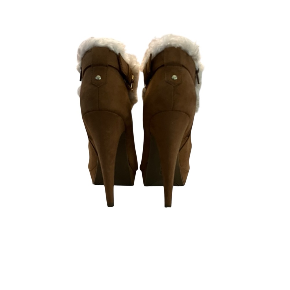 GUESS Tan Suede Fur Cuff Platform Boots | Cabincore Winter Going Out | 7.5 - Picture 11 of 15